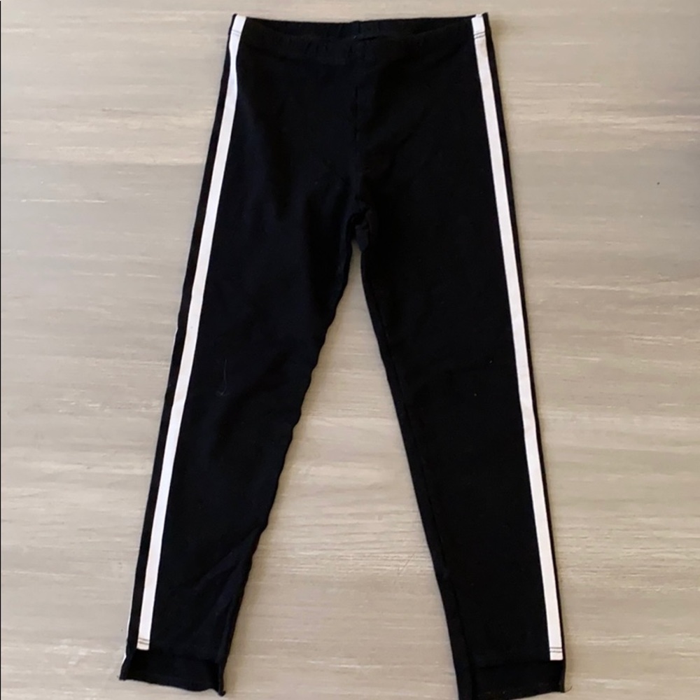 Flowers by Zoe Black with White Stripe Legging